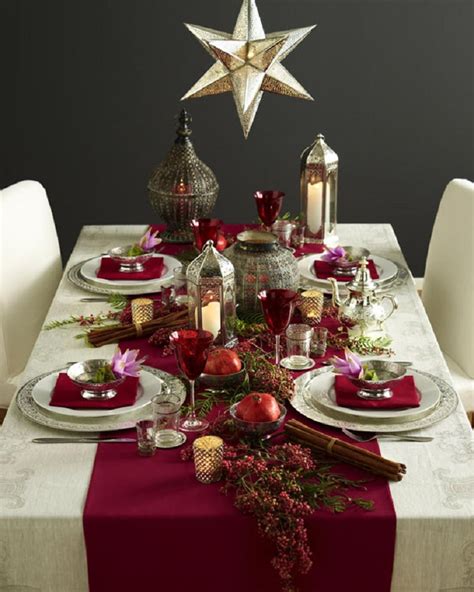 Decoration Ideas For Christmas Table Red And Silver Christmas Table Setting • Craft Thyme