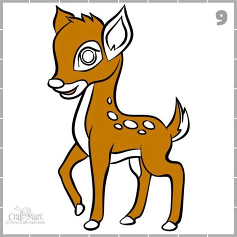 Drawing A Deer In 10 Steps Easy Tutorial Craft Mart