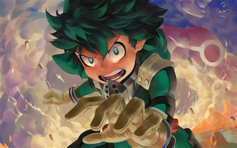 Download Wallpapers Boku No Hero Academia Midoriya Izuku Anime Manga