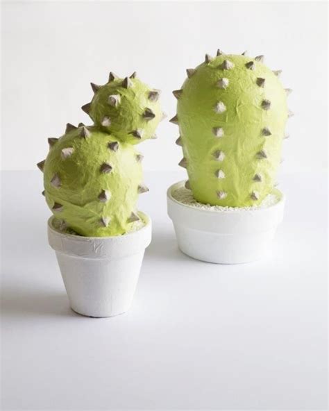 Diy Papier Mache Cacti Cactus Diy Cactus Cactus Design