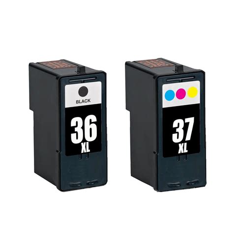Inktoner 2x For Lexmark 36 Black 37 Color Ink Cartridge For X5650 X6650