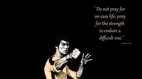 Wallpaper Black Quote Yellow Motivational Life Bruce Lee Font