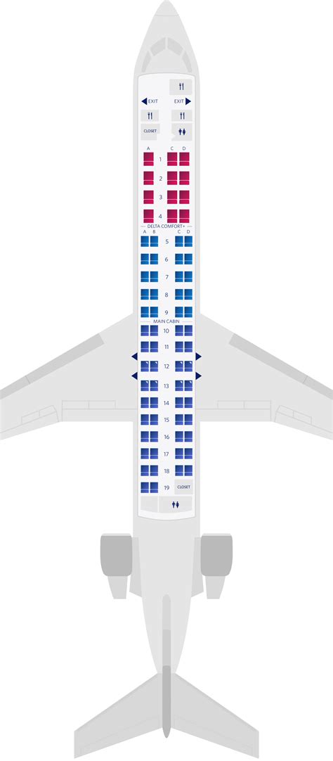 Bombardier Crj 900 Seat Maps Specs And Amenities Delta Air Lines