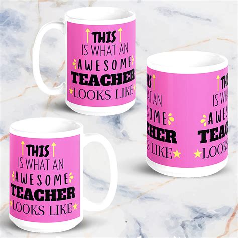 Funny Teacher Mug Pink Teacher Mug For Her Teacher Etsy Uk