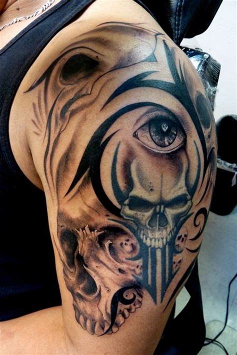 Skull Tribal Tattoos For Sleeve Tattoo Ideas Mag