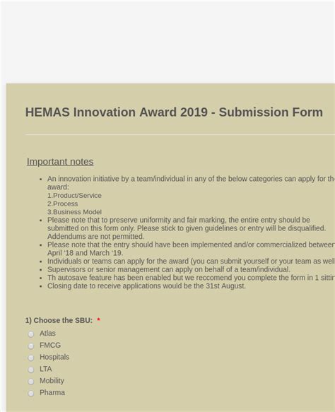 innovation award  submission form template jotform