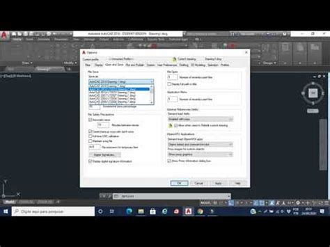 CAD 23 Como configurar para salvar em versões anteriores no AutoCad