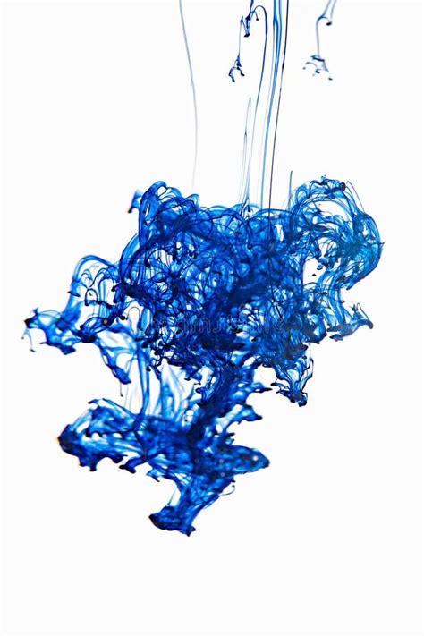 Blue Ink Dispersing In Water Stock Photo Image Of Blend Flow 27958948