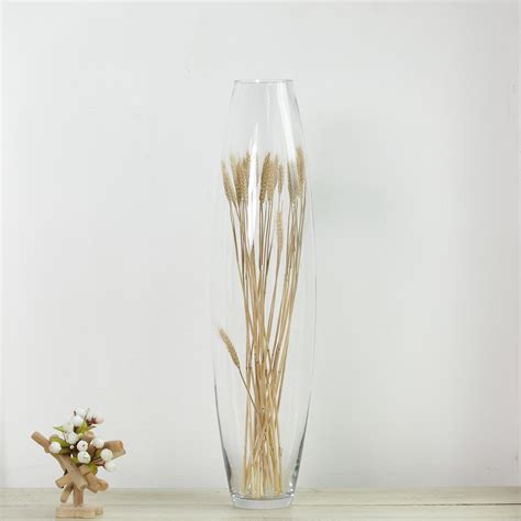 Efavormart 31 Tall Tapered Cylinder Glass Vase Clear Floor Vase Centerpiece For Table Decor
