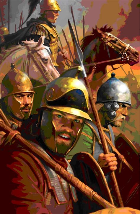 Carthaginian Warriors Of Hannibals Army Right A Celt Center A Libo
