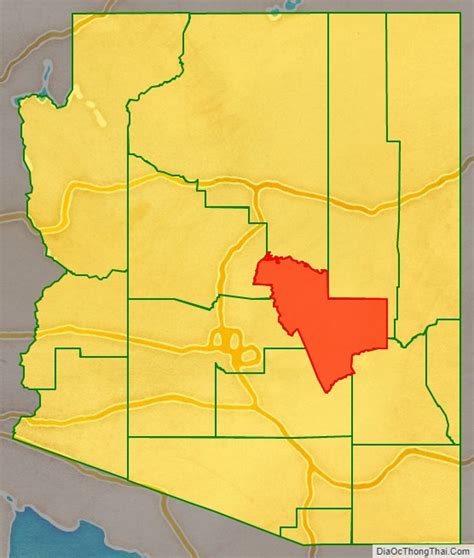 Map Of Gila County Arizona