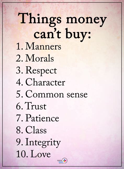 Things Money Cant Buy Manners Morals Respect Character