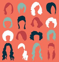Womans Hair Styles Silhouettes Royalty Free Vector Image