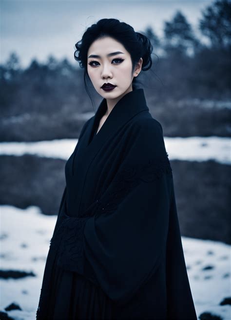 Lexica High Contrast Portrait Of A Japanese Woman Gothic Beautypale Face Dark Lips