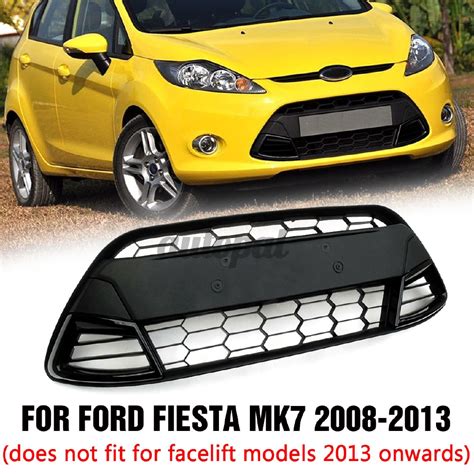 For Ford Fiesta Mk7 All Black Asian Style Sport Front Bumper Lower Centre Grille Shopee Malaysia