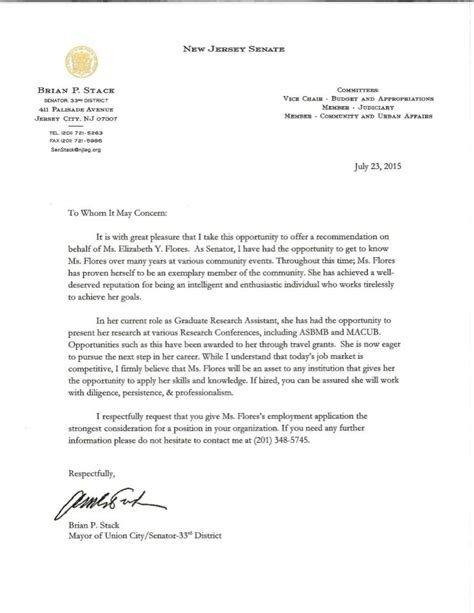 General Letter Of Recommendation