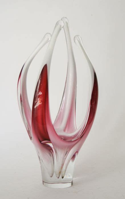 Paul Kedelv Flygsfors Coquille Vase Glass Stained Catawiki