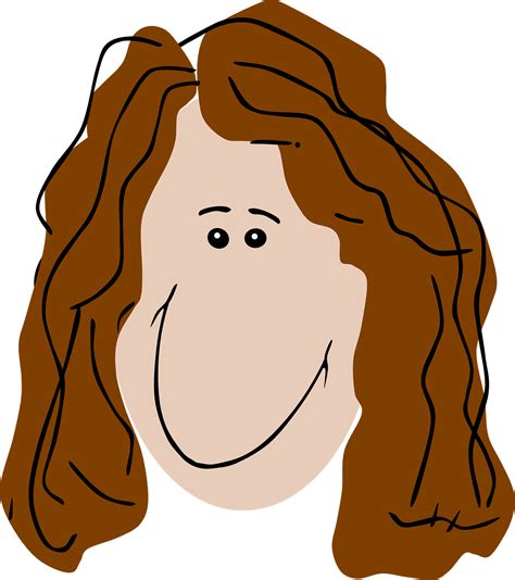 Download Woman Curly Hair Brown Hair Royalty Free Vector Graphic