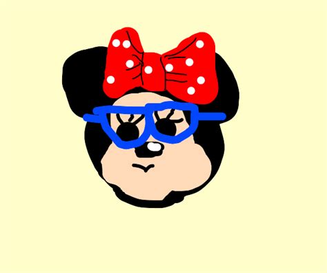 Minnie Mouse With Glasses Drawception