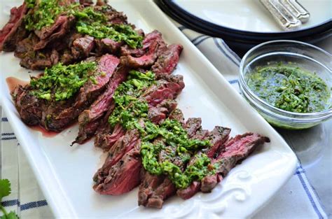 Grilled Skirt Steak With Chimichurri Sauce Grilled Skirt Steak With Avocado Chimichurri Sauce