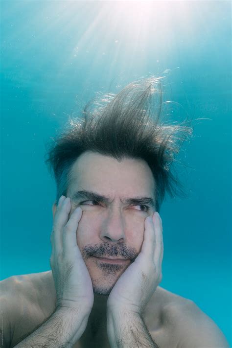 Portrait Of A Man Underwater By Stocksy Contributor Jovana Milanko