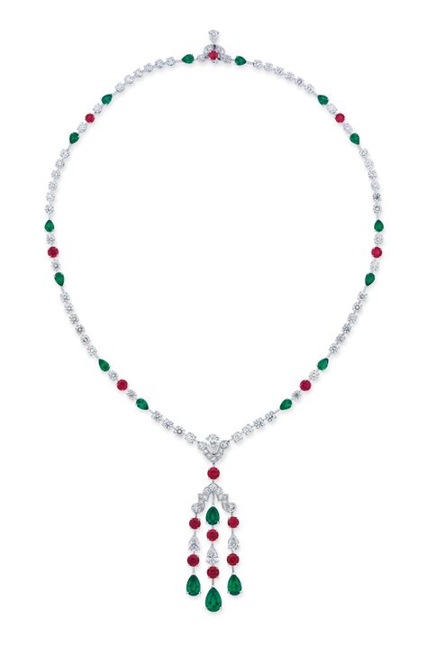 Emerald Ruby And Diamond Necklace Graff