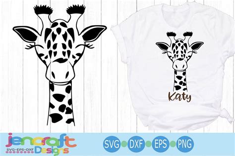 Wildlife Animals Cut File Cricut Silhouette Funny Giraffe Face Svg