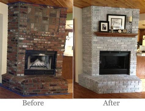 It can be as simple as a fresh paint job on unfinished or previously painted brick. Brick fireplace makeover - before and after ideas and cool ...