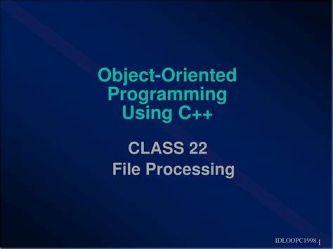 Ppt Object Oriented Programming Using C Powerpoint Presentation