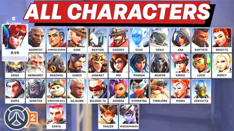 overwatch 2 all characters heroes new looks skins youtube