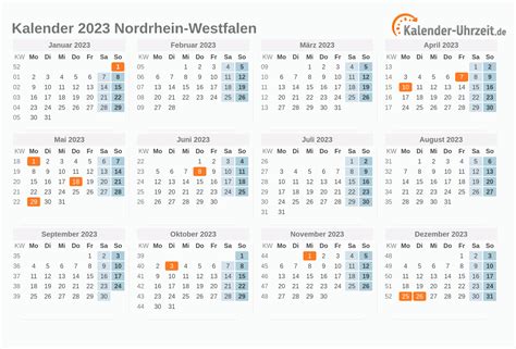 Feiertage 2023 Nordrhein Westfalen Kalender