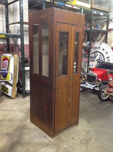 Antique 1920s Wooden Phone Booth Obnoxious Antiques