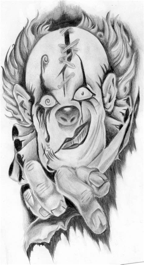 Pin By Sami Agioump On Sketches Clown Tattoo Joker Tattoo Design