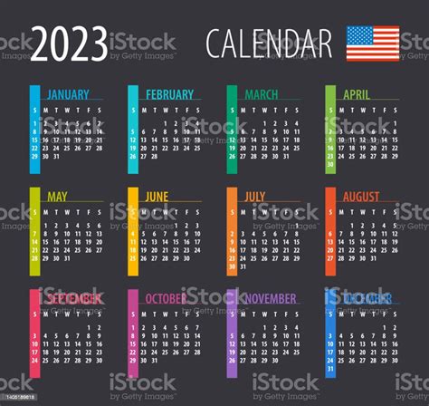 Ilustración De Calendario 2023 Ilustración Plantilla Maqueta Versión
