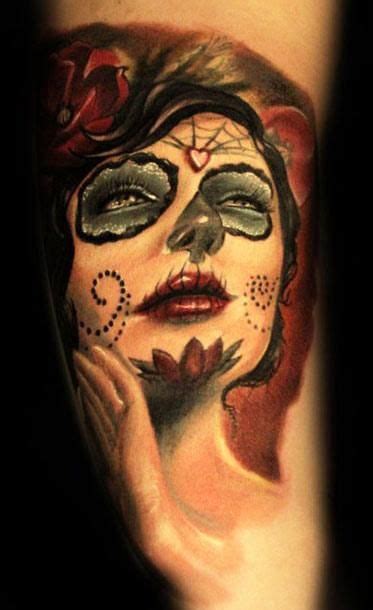 Realism Muerte Tattoo By Bartosz Panas Goo Gl Lkjgbh Tattoo Images Tattoo Photos