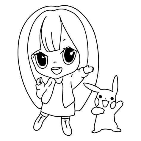 Anime Girl Kawaii Coloring Page ♥ Online And Print For Free Coloring