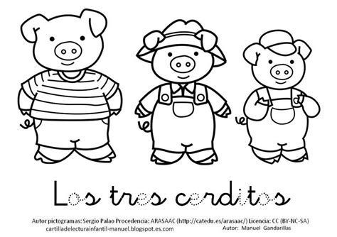 Cartilla De Lectura Infantil Cerdo Los Tres Cerditos PÓster Escritura