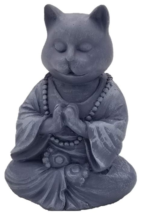 Buy Buddha Cat Statue In Meditating Cat Figurine Pose For Zen Cat
