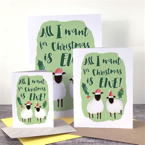 All I Want For Christmas Is Ewe Card By Alexia Claire