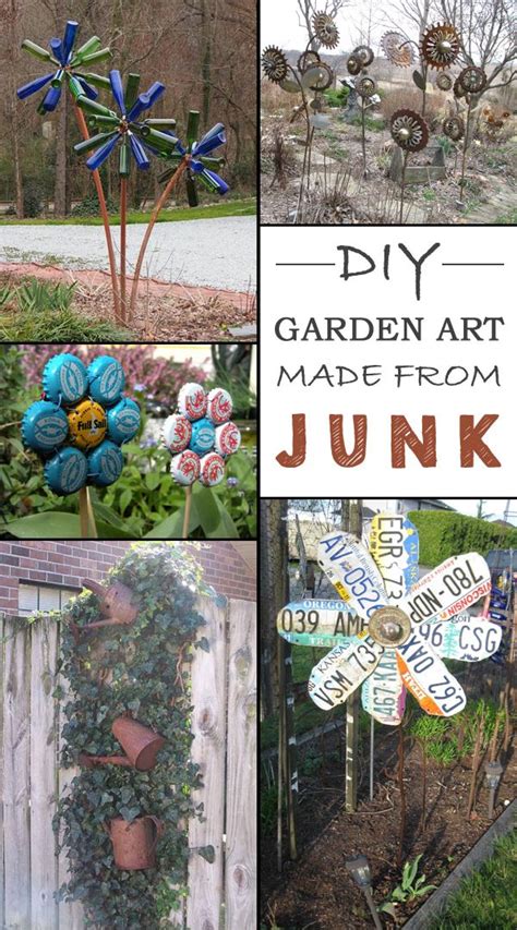 12 Ideas How To Create Unique Garden Art From Junk Unique Garden Decor Unique Garden Art