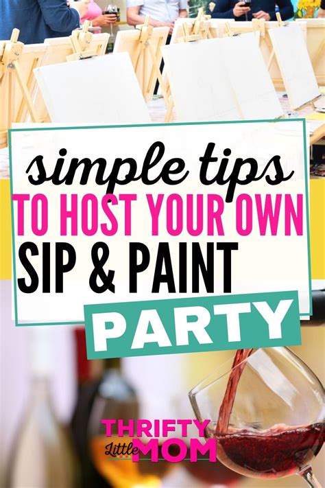 Simple Sip And Paint Party Ideas For A Night In With Friends Girls Night Party Wine And Paint