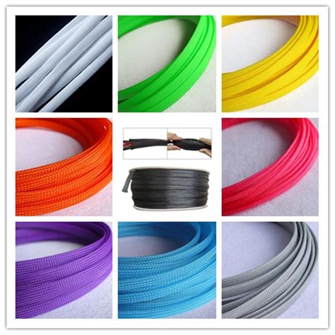 Pure Colour 5m 10m 100m Insulated Braid Sleeving Tight Pet Wire