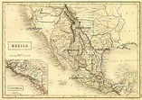 Antique Mexico Map 1840 Ultra High Resolution 8 X 10 to 28 X 40 300 Dpi ...
