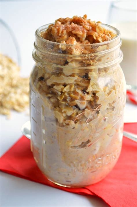 Overnight oats make breakfast easy and nutritious. Snickerdoodle Oatmeal | Recipe | Low calorie breakfast ...