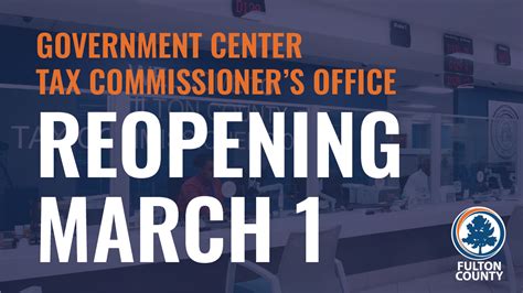 Government Center Tax Commissioners Office To Reopen March 1