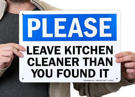 Please Leave Kitchen Cleaner Than You Found It Sign Sku S 6355