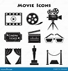 Set of Movie Icons stock vector. Illustration of leisure - 63827714