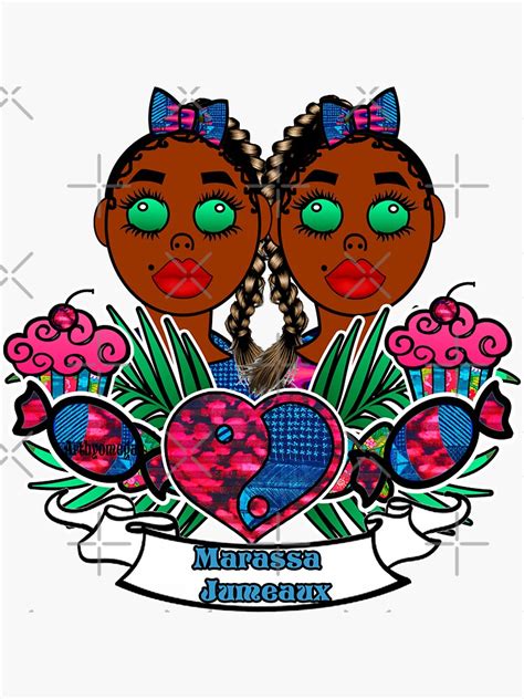 Marassa Jumeaux Sticker For Sale By Artbyomega Redbubble