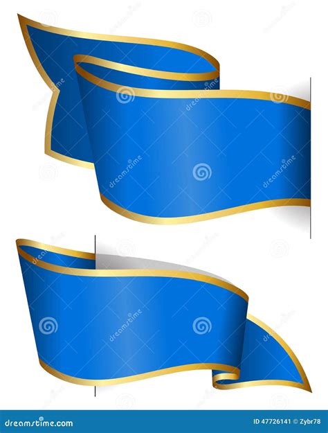 Blue Ribbon Collection Stock Vector Illustration Of Information 47726141