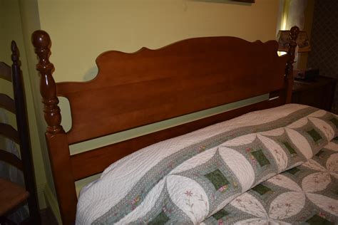 Lot Queen Size Cherry Headboard And Frame